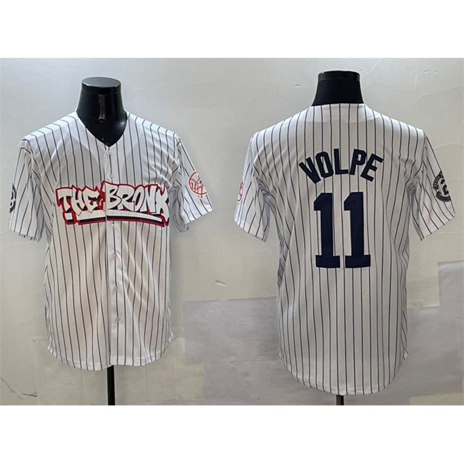 Boles  New York Yankees #11 Anthony Volpe White  Bronx Graffiti Vapor Limited Stitched Jersey