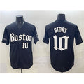 Boles Boston Red Sox #10 Trevor Story Black  Gothic Vapor Limited Stitched Jersey
