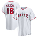 Boles Los Angeles Angels #16 Yusei Kikuchi White  Home Replica Jersey