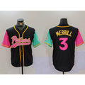 Boles  San Diego Padres #3 Jackson Merrill Black  NEW 2023 City Connect Cool Base Stitched Jersey