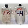 Boles Houston Astros #44 Yordan Alvarez Cream  Throwback Cooperstown Collection Limited Stitched Jersey