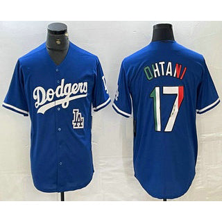 Boles Los Angeles Dodgers #17 Shohei Ohtani Mexico Blue  Cool Base Stitched Jersey 2