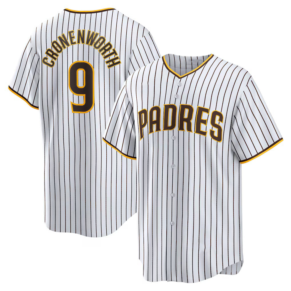 Boles  San Diego Padres #9 Jake Cronenworth White  Home Replica Jersey