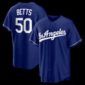 Boles Los Angeles Dodgers #50 Mookie Betts Royal  Alternate Replica Jersey