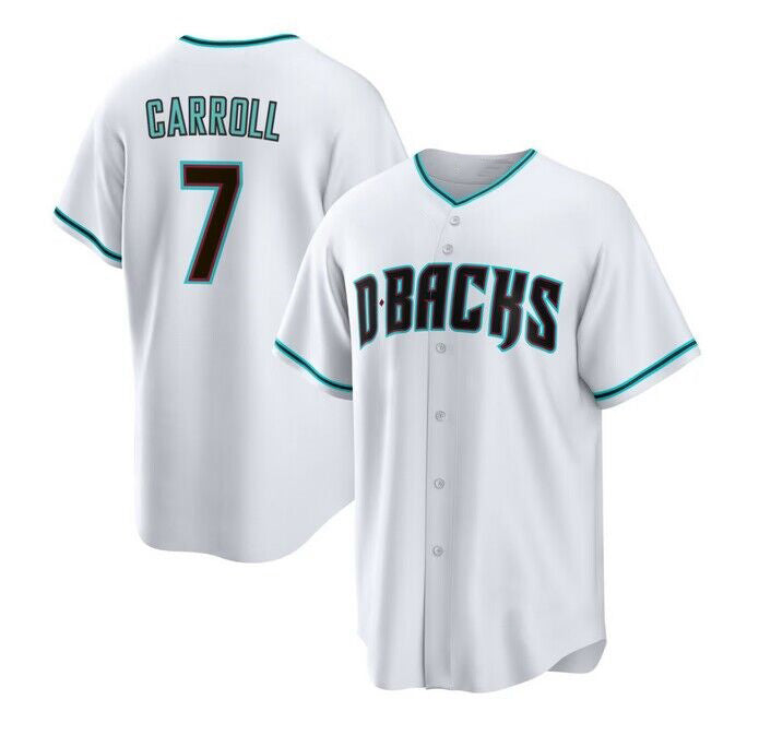 Boles  Arizona Diamondbacks #7 Corbin Carroll White  Cool Base Stitched Jerseys