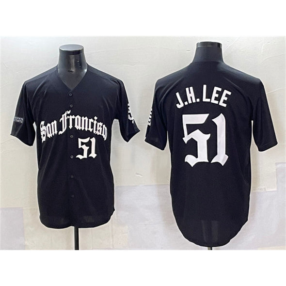 Boles  San Francisco Giants #51 Jung Hoo Lee Black  'Gothic Fog Edition' Vapor Premier Limited Stitched Jersey