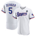 Boles Texas Rangers #5 Corey Seager White  2023 World Series Flex Base Stitched Jersey
