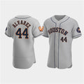 Boles Houston Astros #44 Yordan Alvarez Gray  60th Anniversary Flex Base Stitched Jersey