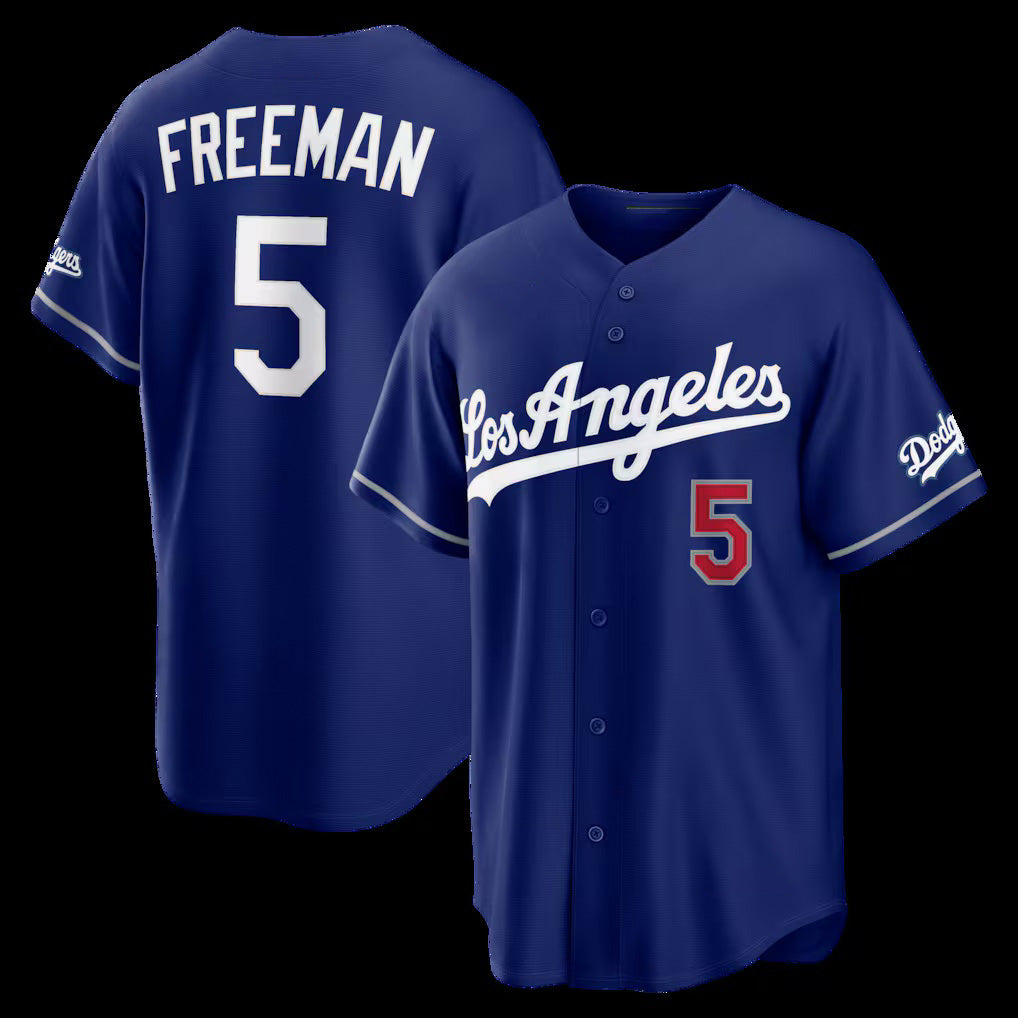 Boles Los Angeles Dodgers #5 Freddie Freeman Royal  Alternate Stadium Jersey