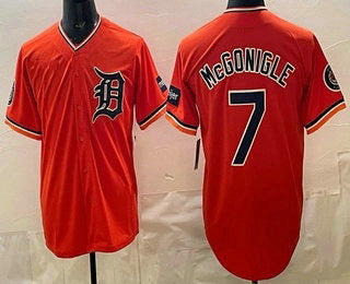 Boles Detroit Tigers #7 Kevin McGonigle Orange  Limited Jersey