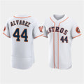 Boles Houston Astros #44 Yordan Alvarez White  60th Anniversary Flex Base Stitched Jersey