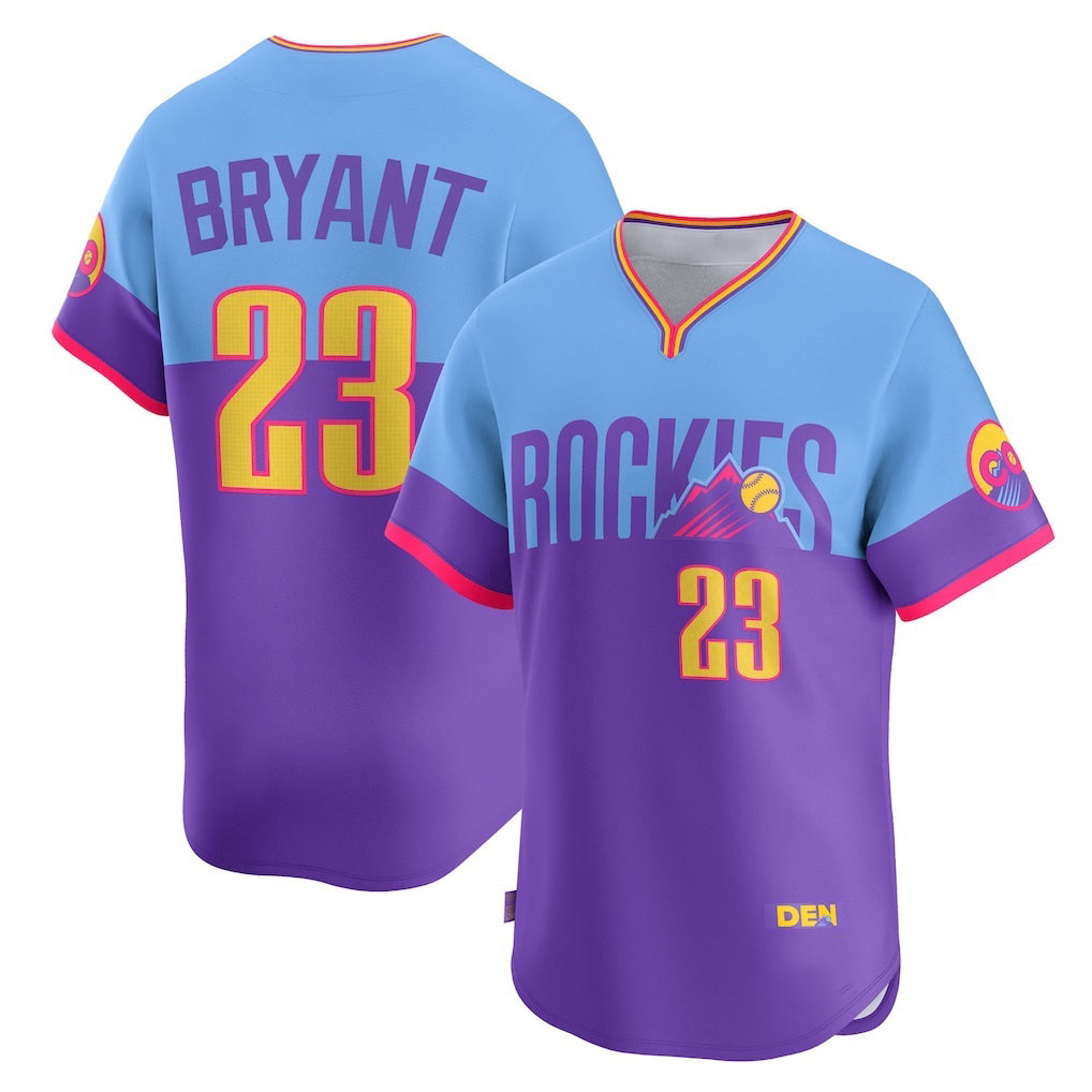 Boles  Colorado Rockies #23 Kris Bryant Purple-Light Blue  2025 City Connect Limited Player Jersey