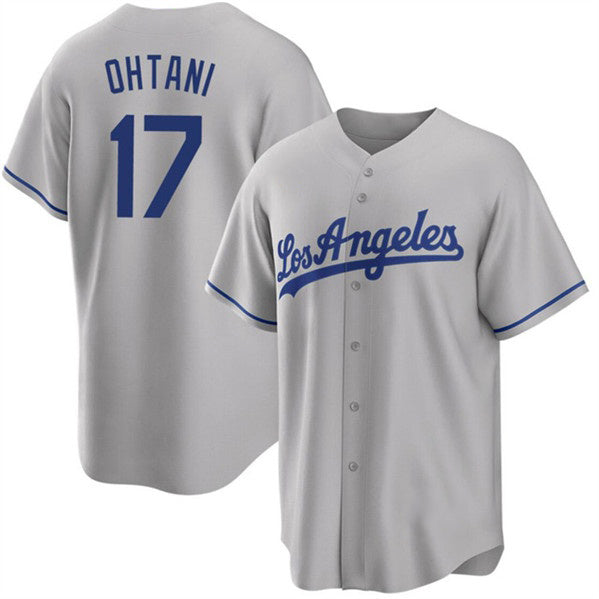Boles Los Angeles Dodgers #17 Shohei Ohtani Gray  Cool Base Stitched Jersey