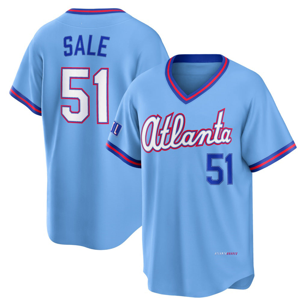 Boles Atlanta Braves #51 Chris Sale Powder Blue  2026 City Connect Stadium Jersey