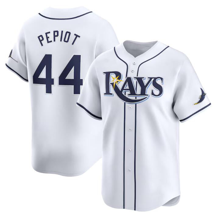 Boles Tampa Bay Rays #44 Ryan Pepiot White  Home Limited Stitched Jersey
