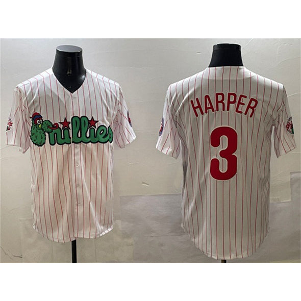 Boles  Philadelphia Phillies #3 Bryce Harper White  Phanatic Cool Base Stitched Jersey