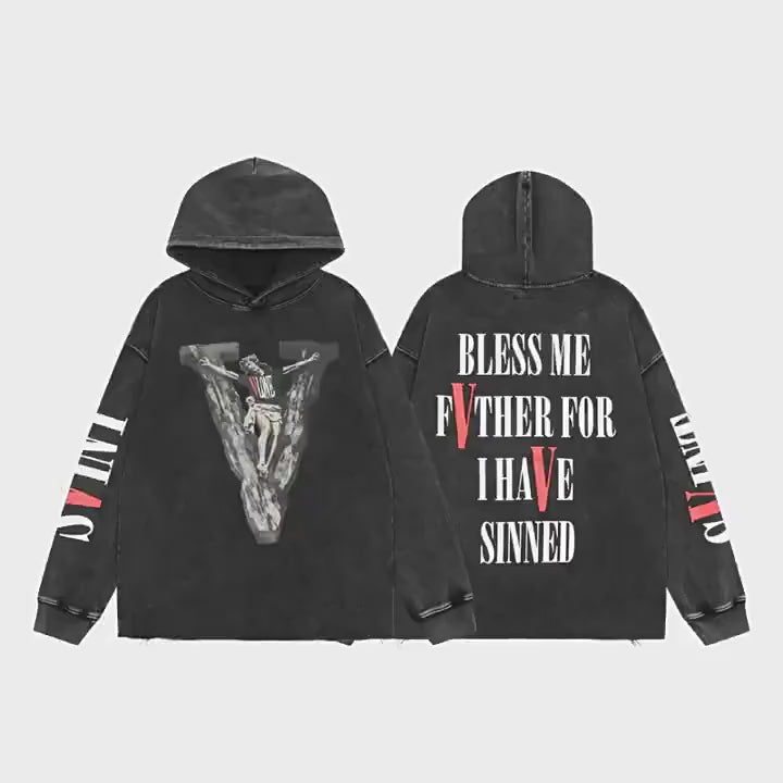 2026   American High Street Style Autumn/Winter Trendy Letter Print Hoodie