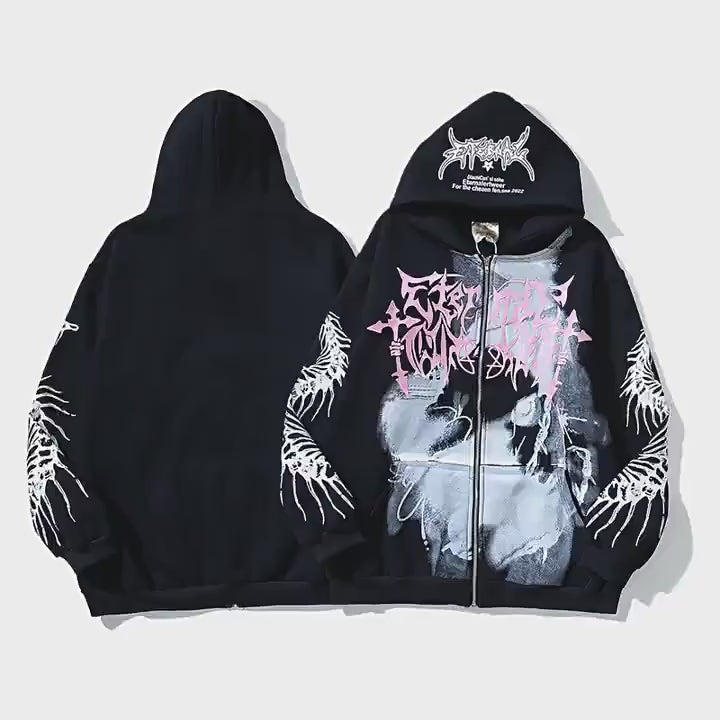 2026 American Autumn/Winter Streetwear Trendy High hoodie